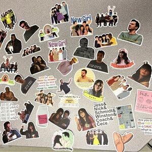 New Girl TV Show Stickers (Schidt, Nick, Jessica, winston, Coach, etc)